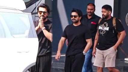 Ram Charan Humbly Folds Hands While Greeting Paparazzi