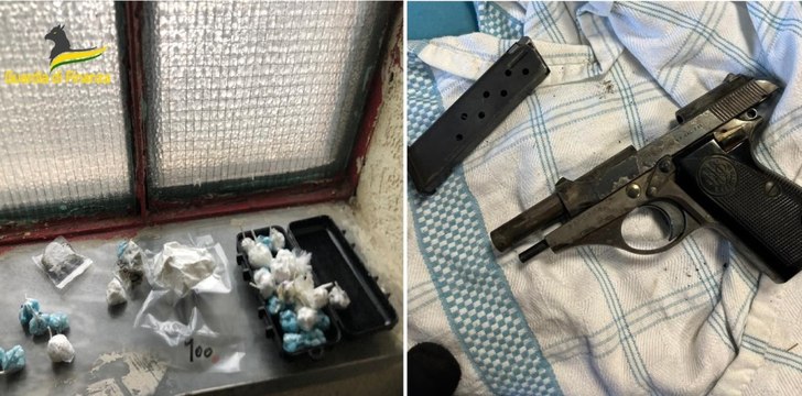 Castellammare di Stabia (NA) - getta pistola dalla finestra durante ispezione dei carabinieri: arrestato (24.01.23)