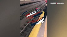 Metro'da raylara yatan adam ölümden döndü!
