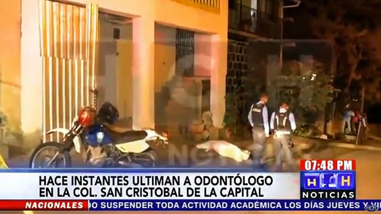 Sicarios ultiman a odontologo en la colonia San Cristobal de la capital