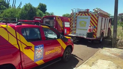 Mulher fica ferida ao ter peito prensado em cilindro no bairro Cascavel Velho