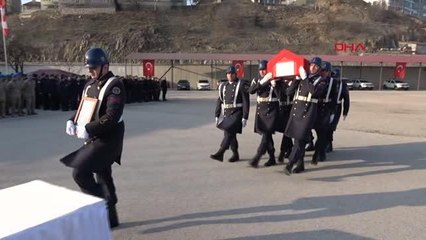 Tokat'ta kalp krizinden ölen astsubay için tören