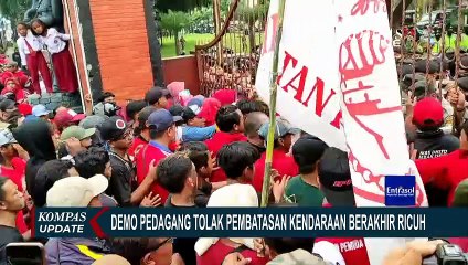 Demo Pedagang Tolak Pembatasan Kendaraan di Kediri Berakhir Ricuh!