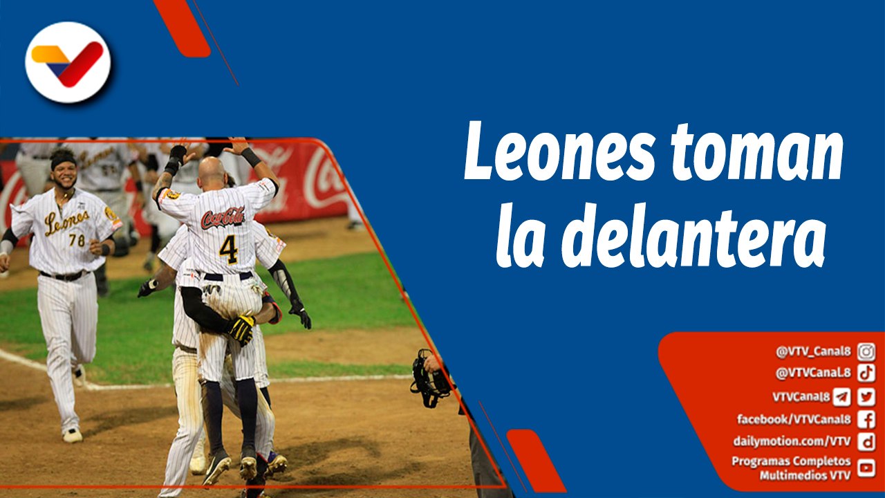 Deportes VTV | Leones del Caracas le ganó 8-6 a Tiburones de La Guaira por el juego 1 de la final de la LVBP