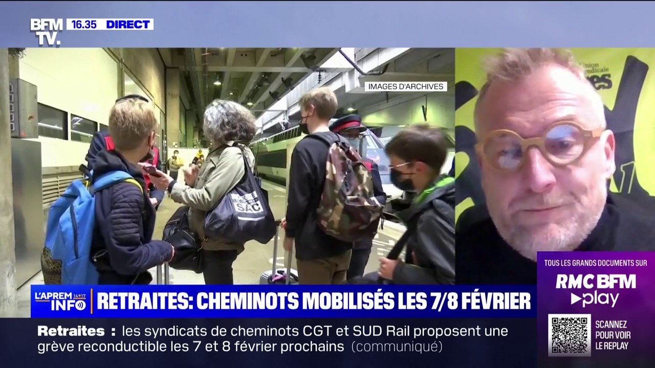 Pour Erik Meyer (SUD-Rail), "la question du retrait de la réforme des retraites est une question morale et sociale"