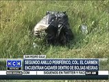 Encuentran a una persona embolsada en Segundo Anillo Periférico de San Pedro Sula