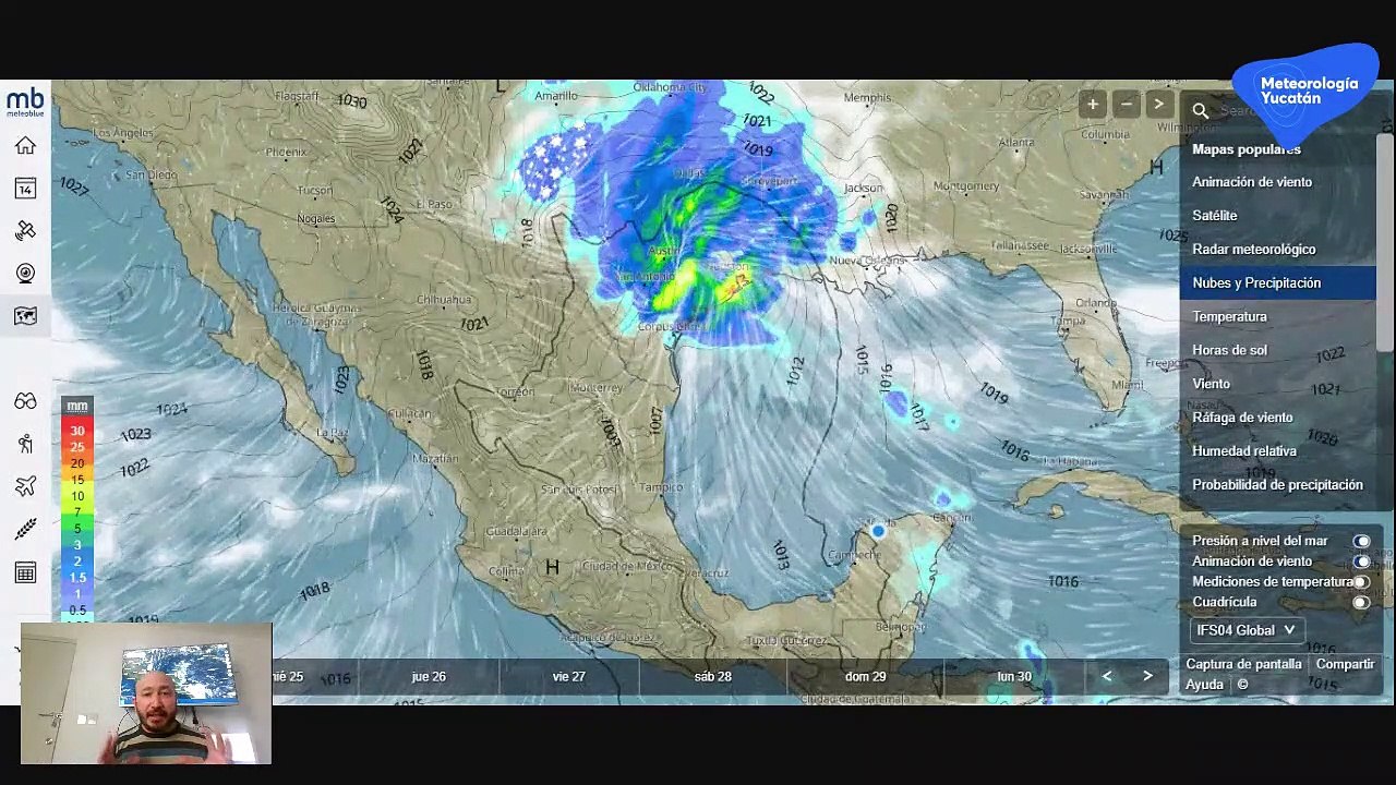 Calor y surada previa a la llegada del frente frío "Nicté"_