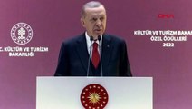 Cumhurbaşkanı Erdoğan, Kültür ve Turizm Bakanlığı Özel Ödülleri Töreni'nde açıklamalarda bulundu