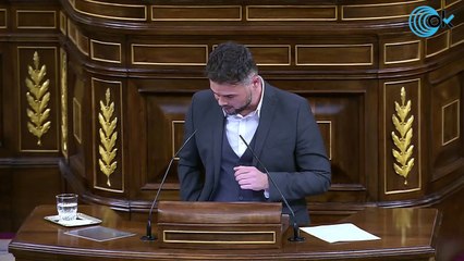 Rufián afea a Sánchez que vaya de "Che con corbata en Davos" pero no tome medidas "valientes"