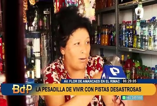 Pesadilla para peatones y conductores: pistas de Av. Flor de Amancaes lucen destruidas