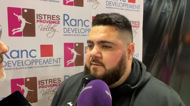 Matteo Pentassuglia après l'élimination d'Istres Provence Volley contre Nantes en Coupe