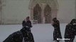 Friars enjoy 'Sister Snow' snowball fight in Italy