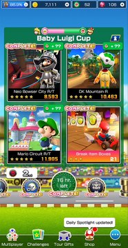 Mario Kart Tour: Peach vs Bowser Tour: Baby Luigi Cup for Tokens