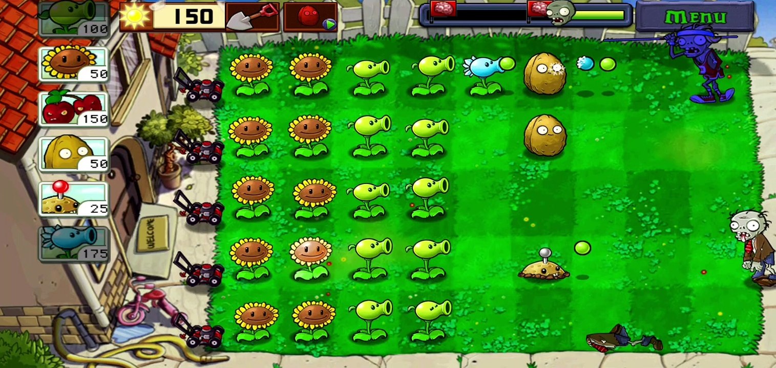 Plants vs Zombies Day 7 gameplay by MadPro