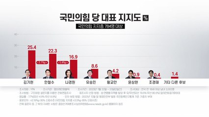 [뉴스라이더] 與 차기 당 대표는?...金 25.4%·安 22.3%·羅 16.9% / YTN