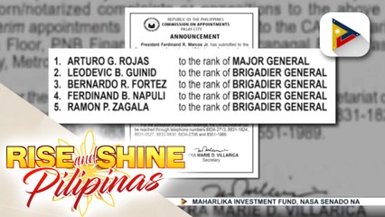 Pang. Ferdinand R. Marcos Jr., isinumite sa Commission on Appointments ang kumpirmasyon ng ad-interim appointments ng ilang opisyal ng AFP