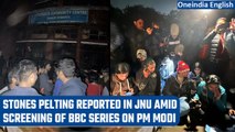 JNU pupils screen BBC series on PM Modi followed by stone pelting and chaos | Oneindia News *News