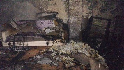 PATLAMA SONRASI EVDE ÇIKAN YANGINI İTFAİYE EKİPLERİ SÖNDÜRDÜ