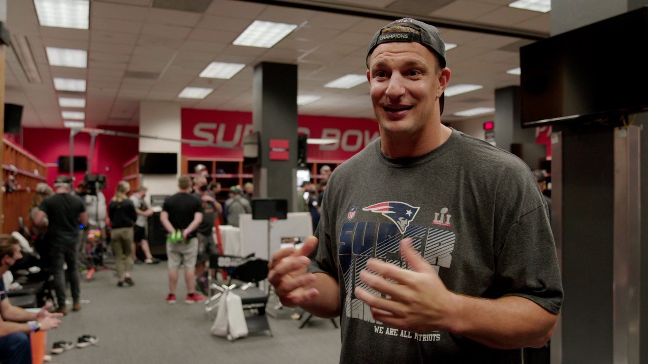 Rob Gronkowski “80 For Brady” Locker Room Interview
