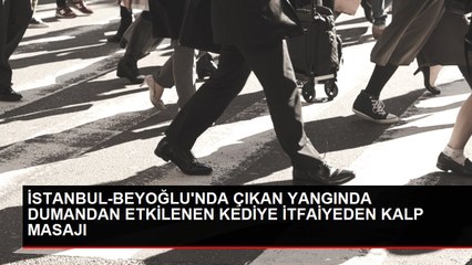 Download Video: İSTANBUL-BEYOĞLU'NDA ÇIKAN YANGINDA DUMANDAN ETKİLENEN KEDİYE İTFAİYEDEN KALP MASAJI