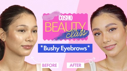 How To Achieve Bushy Eyebrows Using A Glue Stick | Cosmo Beauty Class