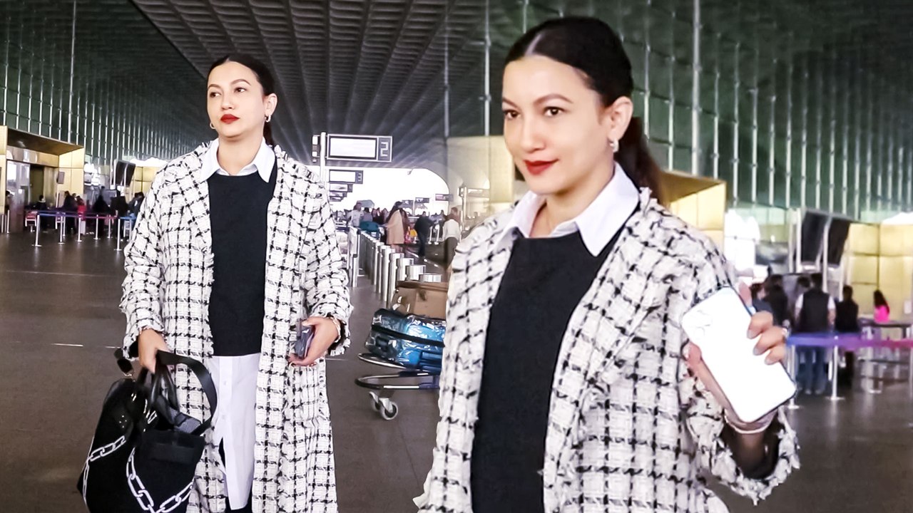 प्रेग्नेंट गौहर खान एयरपोर्ट पर आयी नजर, लंबा जैकेट पहने दिखी बेहद खूबसूरत