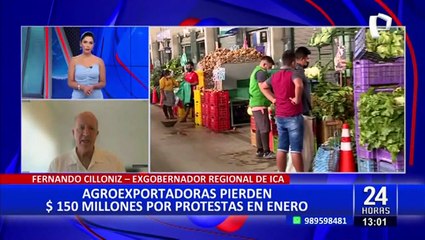 Exgobernador de Ica sobre protestas: “El impacto en la economía de la región es enorme”