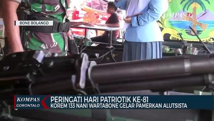 Peringati Hari Patriotik ke 81, Korem 133 Nani Wartabone Gelar Pamerkan Alutsista