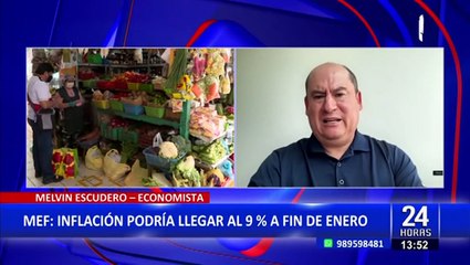 Expertos advierten que la inflación en Perú llegaría a 9 % a fines de enero de 2023