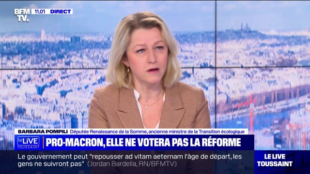 Réforme des retraites: C'est un texte que je suis bien contente de ne pas devoir voter maintenant , affirme Barbara Pompili, députée Renaissance