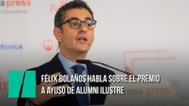Félix Bolaños habla sobre el premio a Ayuso de Alumni Ilustre