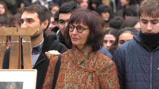 Homenaje a Lukas Aguirre en San Sebastián cuando se cumple un mes de su asesinato