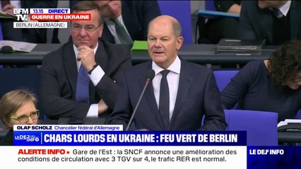 Скачать видео: Olaf Scholz sur la livraison de chars Leopard: 