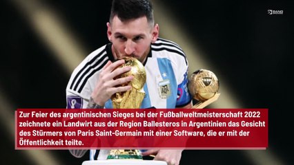 Landwirt schafft beeindruckendes Messi-Portrait im Maisfeld 🇦🇷 - thumbnail