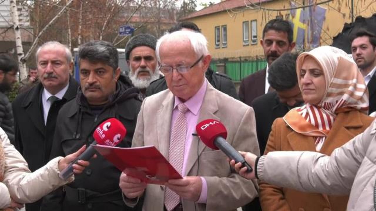 MİLLİ YOL PARTİSİ, İSVEÇ KONSOLOSLUĞU ÖNÜNDE KUR'AN-I KERİM'İN YAKILMASINI PROTESTO ETTİ