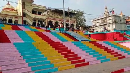 नर्मदा जयंती महोत्सव के लिए शुरू हुआ जलमंच का काम