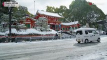 شاهد: الثلوج تلف المعالم السياحية في كيوتو وموجة برد غير مسبوقة تضرب اليابان