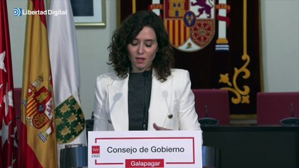 Ayuso acusa al Gobierno de Sánchez de "enviar a agentes para asustarla"