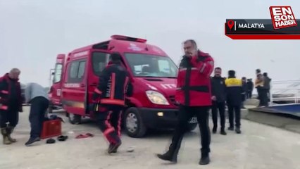 Malatya'da belediye otobüsü baraj gölüne uçtu