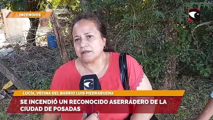 Se incendió un reconocido aserradero de la ciudad de posadas