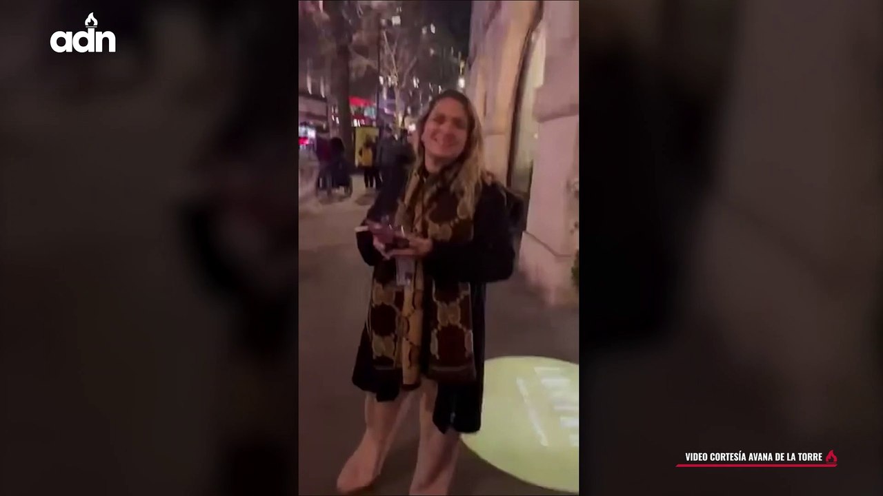 Activistas sorprenden a Humberto López y Lourdes Dávalos en restaurante en Londres.