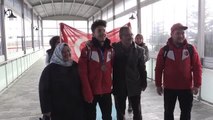Avrupa 3'üncüsü sürat patenci Furkan Akar memleketinde coşkuyla karşılandı