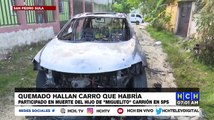 “Achicharrado” encuentran carro que habrían usado en crimen del hijo de “Miguelito” Carrión