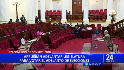 Comisión de Constitución aprueba adelanto de legislatura para el 15 de febrero