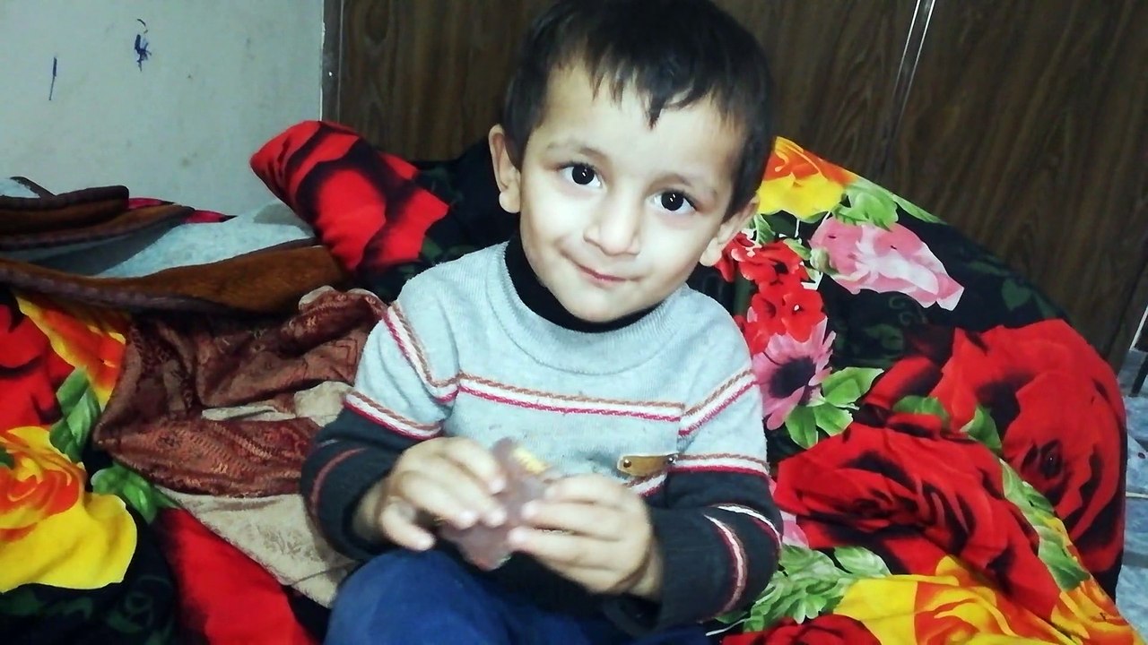 Cute baby eating video.