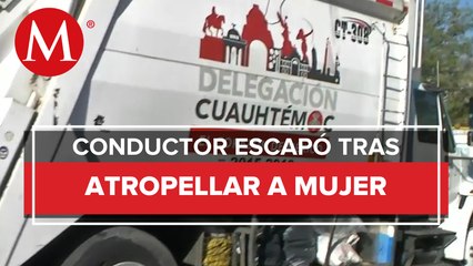 Camión de basura atropella señora de 75 años en Alcaldía Cuauhtémoc