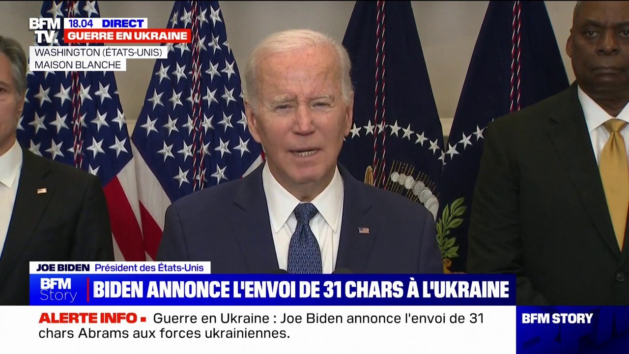 Joe Biden: "Nous allons commencer à former les troupes ukrainiennes sur la question de la maintenance" des chars Abrams