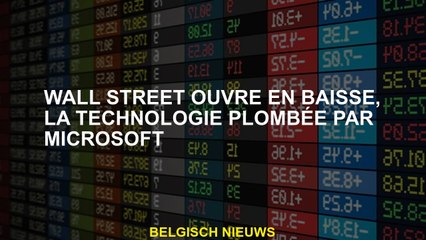 Wall Street est en panne, technologie scellée par Microsoft