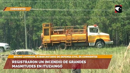 Registraron un incendio de grandes magnitudes en Ituzaingó
