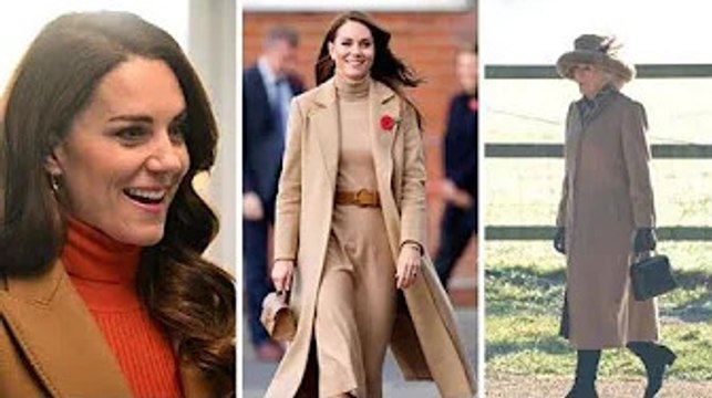 SHOCK!! Queen Consort Camilla steps out in camel ensemble for latest appearance ll just like Kate.